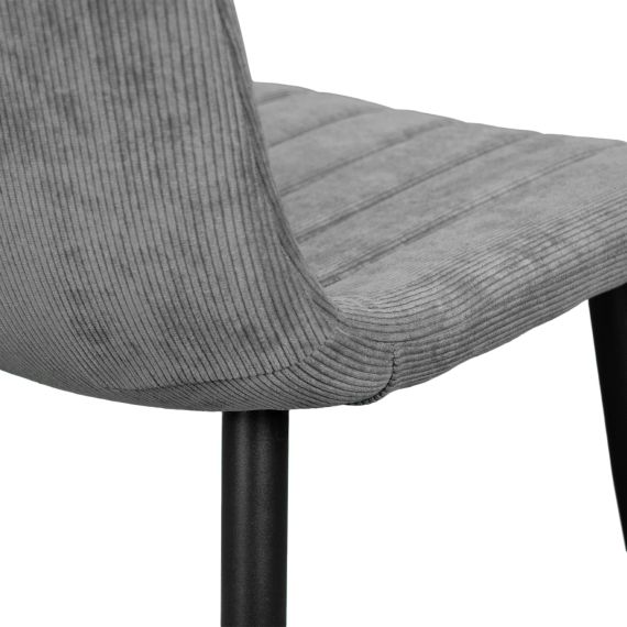 SCAUN DC-90 BGF166-4 DARK GREY VELVET+BLACK LEGS