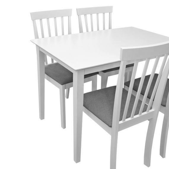 SET MASĂ HOUSTON + 4 SCAUNE HOUSTON WHITE