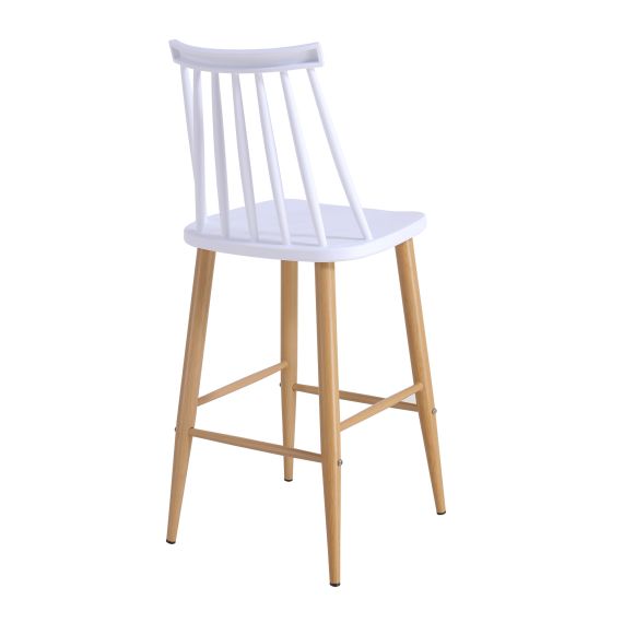 SCAUN BAR JACK WHITE+TRANSPRINT LEGS