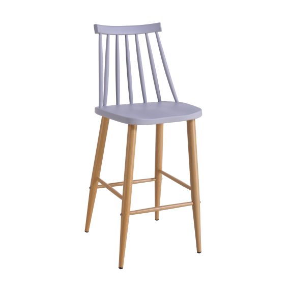 SCAUN BAR JACK DARK GREY+TRANSPRINT LEGS