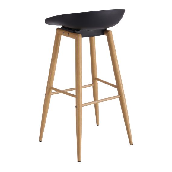 SCAUN BAR HECTOR BLACK/TRANSPRINT LEGS