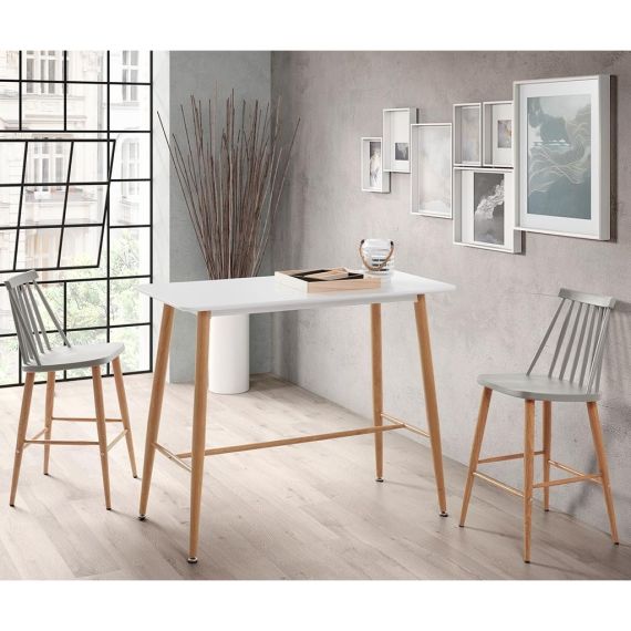 SCAUN BAR JACK DARK GREY+TRANSPRINT LEGS