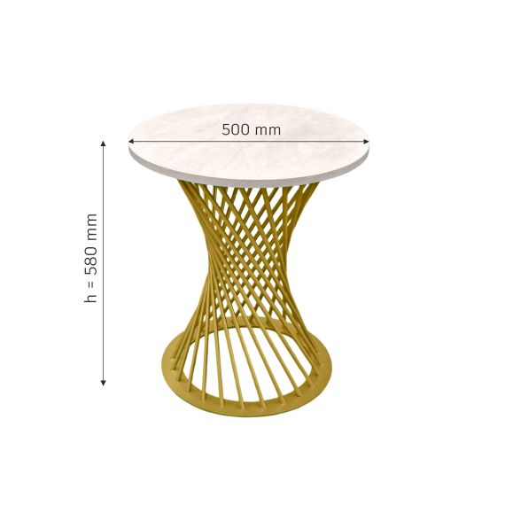 MĂSUȚĂ CAFEA FELICIA MĂTASE+GOLDEN LEGS H58