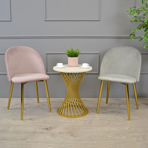 MĂSUȚĂ CAFEA FELICIA MĂTASE+GOLDEN LEGS H58