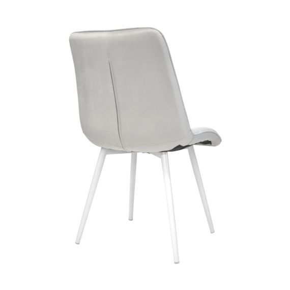 SCAUN CAPELLA (HLR14) CATIFEA GREY+WHITE LEGS