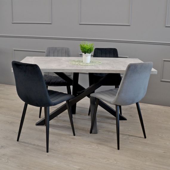 SCAUN DC-90P N21 CATIFEA DARK GREY+BLACK LEGS