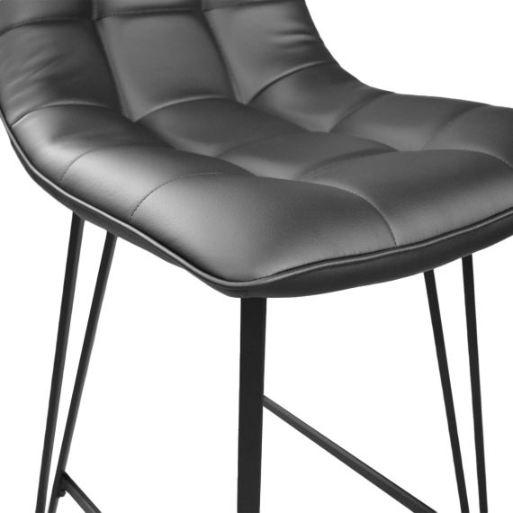 SCAUN BAR LAUS ECO-PIELE BLACK