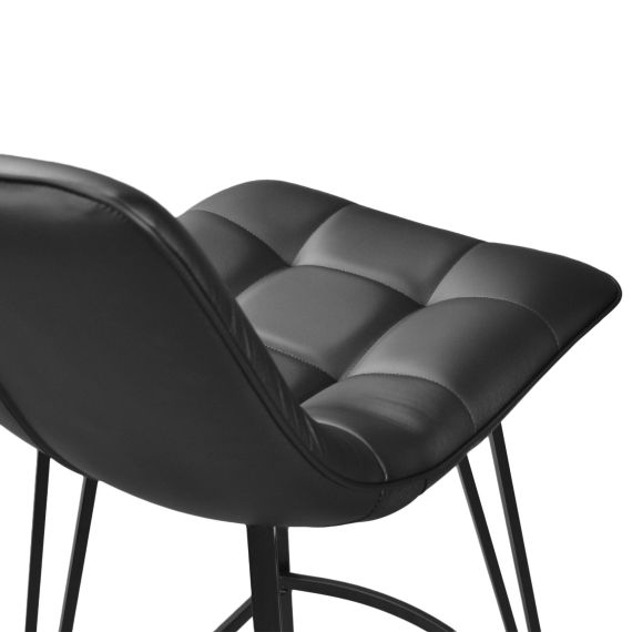SCAUN BAR LAUS ECO-PIELE BLACK