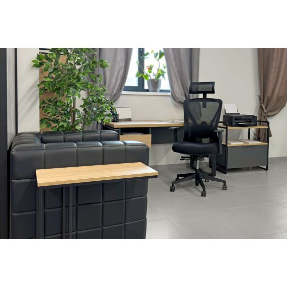 FOTOLIU BIROU ORCO PLUS BLACK STOFĂ