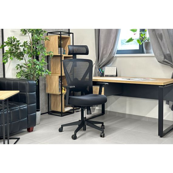 FOTOLIU BIROU ORCO PLUS BLACK STOFĂ