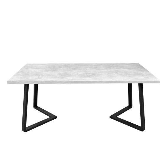 MASĂ FRIDA BETON+BLACK LEGS 180X90