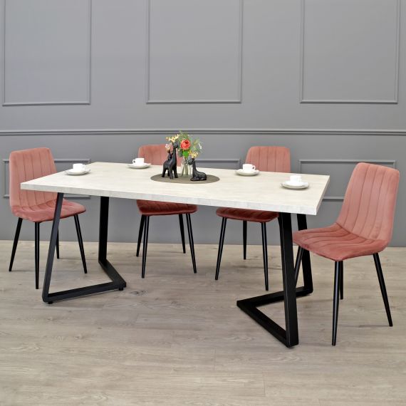 MASĂ FRIDA MĂTASE+BLACK LEGS 180X90