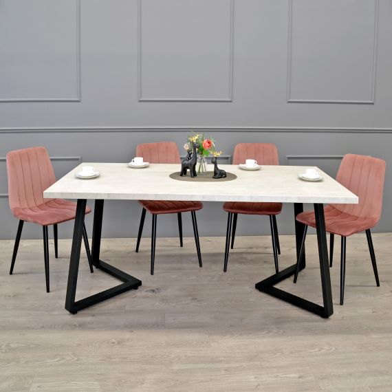 MASĂ FRIDA MĂTASE+BLACK LEGS 180X90