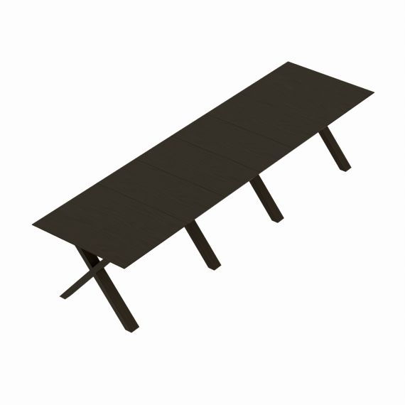 MASĂ EXTENSIBILĂ MADRID BLACK TOP+BLACK LEGS