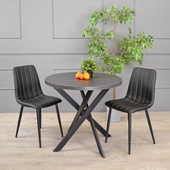 SCAUN DC-90P BLACK+BLACK LEGS