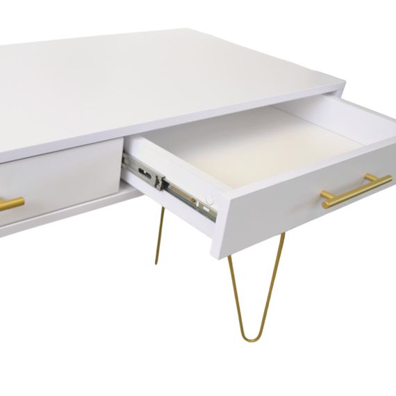 CONSOLĂ MIA CU SERTAR WHITE/GOLD