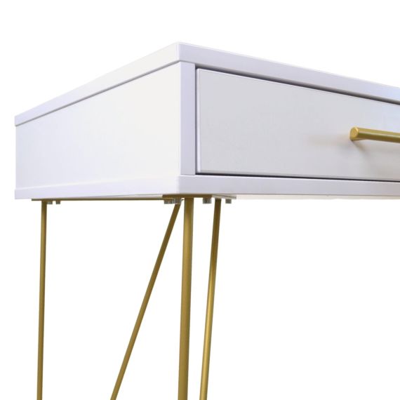 CONSOLĂ MIA CU SERTAR WHITE/GOLD