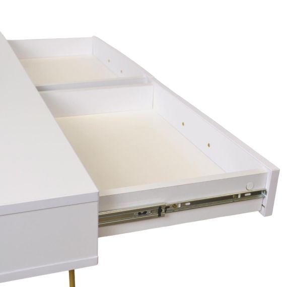 CONSOLĂ MIA CU SERTAR WHITE/GOLD