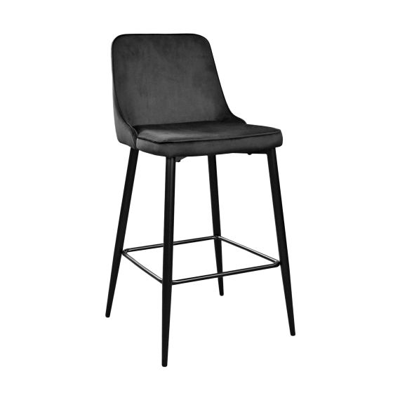 SCAUN BAR CLASIC BLACK+BLACK LEGS