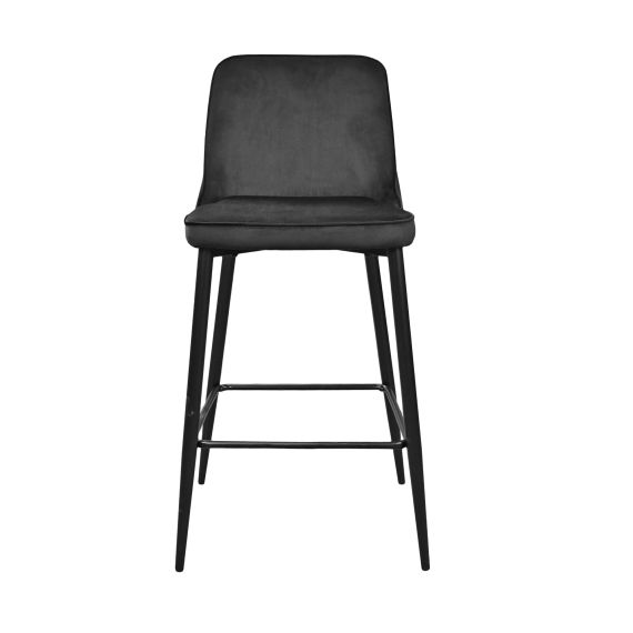 SCAUN BAR CLASIC BLACK+BLACK LEGS