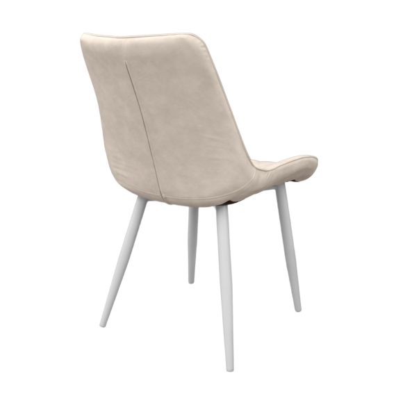 SCAUN HANS BEIGE PU COSY 15+WHITE LEGS