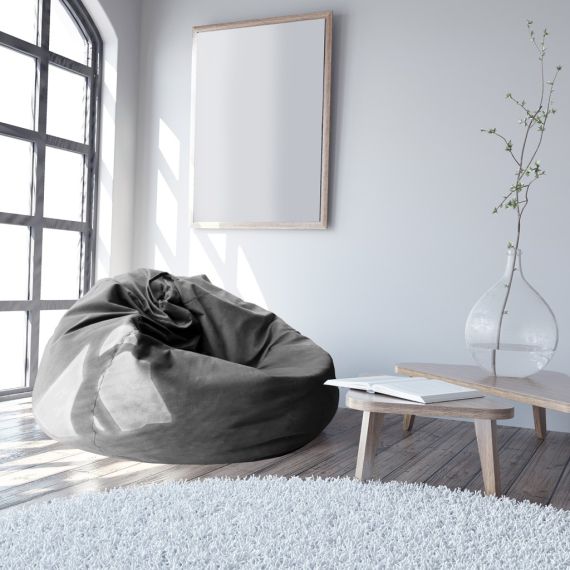 FOTOLIU PUF BEAN BAG COLOR/STOFĂ  95 DARK GREY