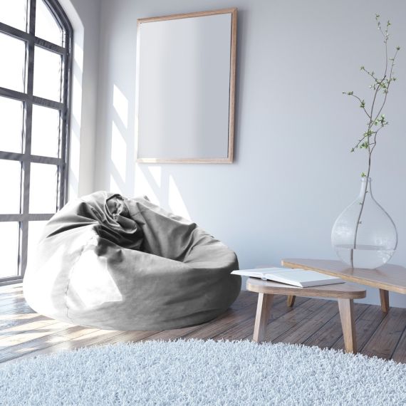 FOTOLIU PUF BEAN BAG COLOR/STOFĂ O 95 LIGHT-GREY