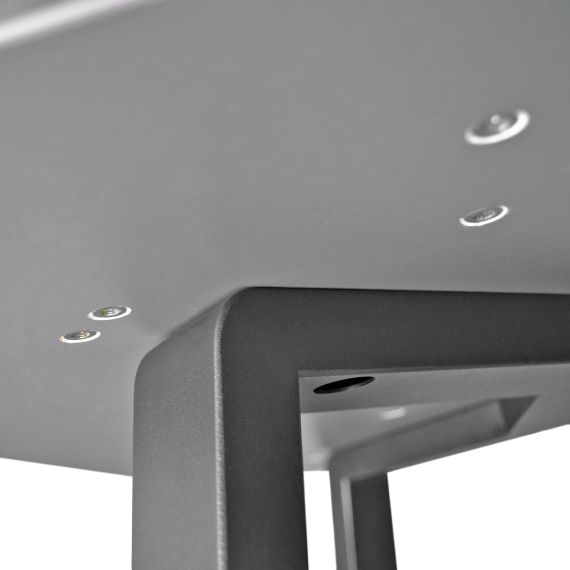 MASĂ FRIDA MARMURĂ NEAGRĂ+BLACK LEGS 180X90