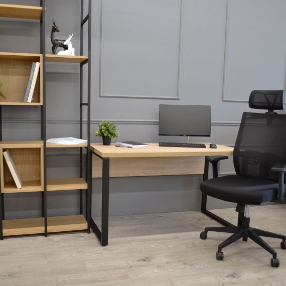 MASA BIROU B-130 (130X68) SONOMA/BLACK