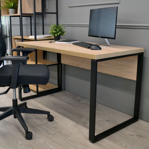 MASA BIROU B-130 (130X68) SONOMA/BLACK