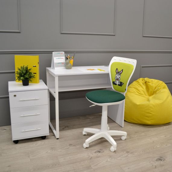 MASA BIROU STUDY (90X50) DREAPTA~WHITE