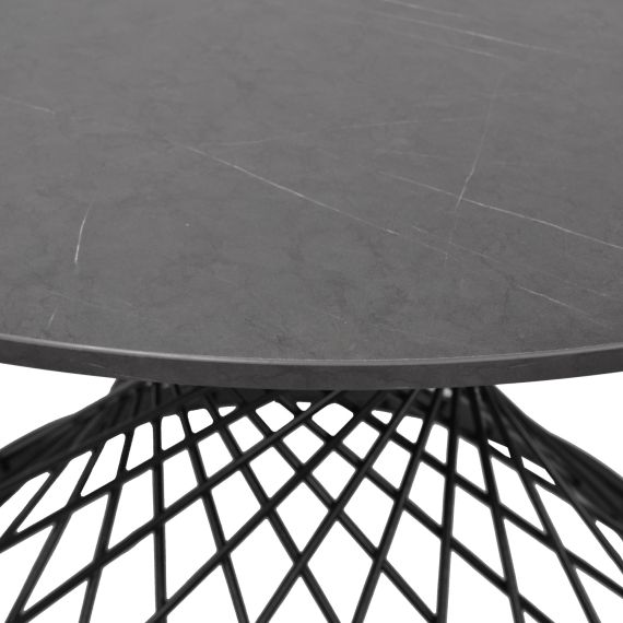 MASĂ SAFIRA MARMURĂ NEAGRĂ+BLACK LEG O130