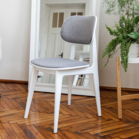 SCAUN LULA STOFA (MALMO 90)+WHITE LEGS