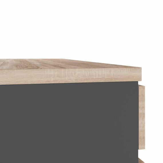 MASA BIROU+BOX ÎNCORPORAT DREAPTA 1200X600 SONOMA/BLACK