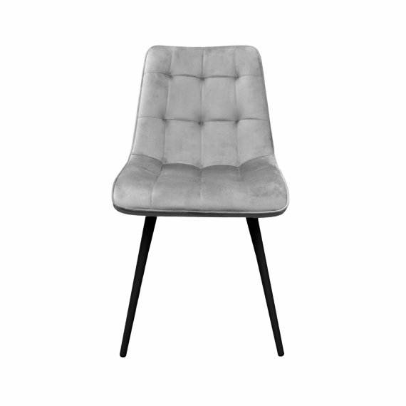 SCAUN CAPELLA CATIFEA LIGHT GREY HLR14+BLACK LEGS