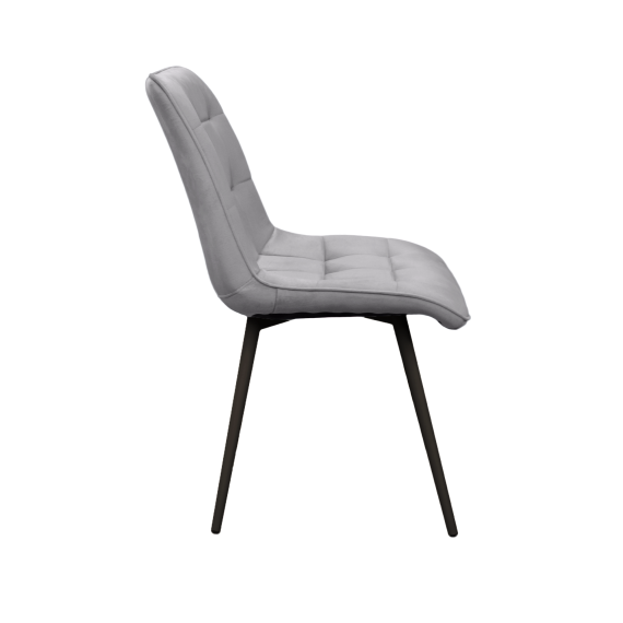 SCAUN CAPELLA CATIFEA LIGHT GREY HLR14+BLACK LEGS