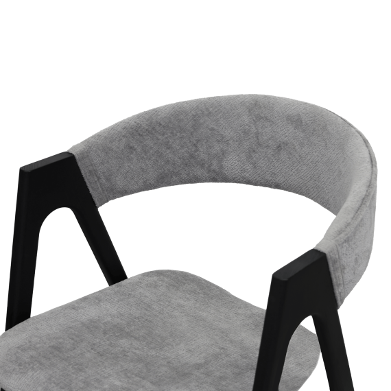 SCAUN RUSTIC GREY+BLACK LEGS