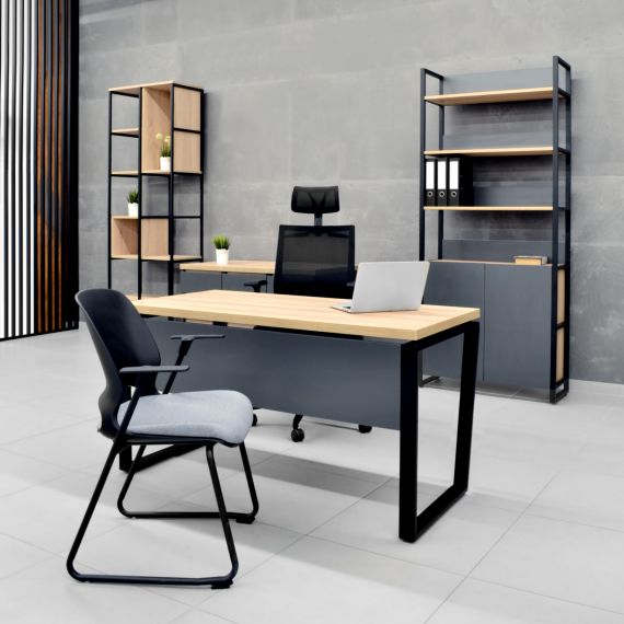 MASA BIROU B-150 (150X68) SONOMA/BLACK