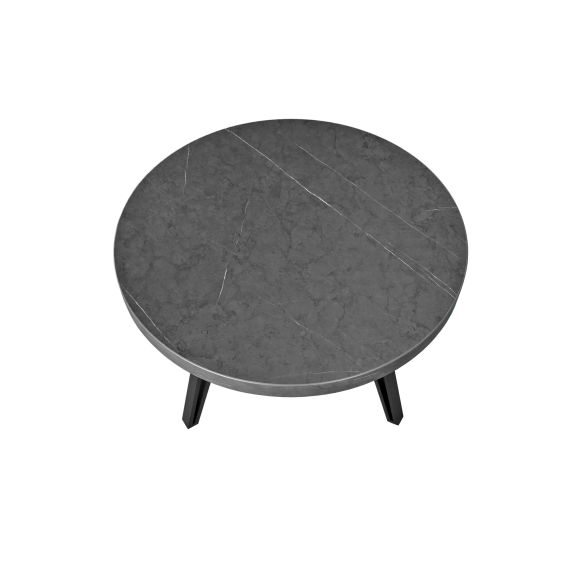 MĂSUȚĂ CAFEA TOKYO RONDO MARMURĂ NEAGRĂ O60