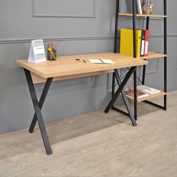 MASA BIROU ALEXA(130X60) SONOMA/BLACK