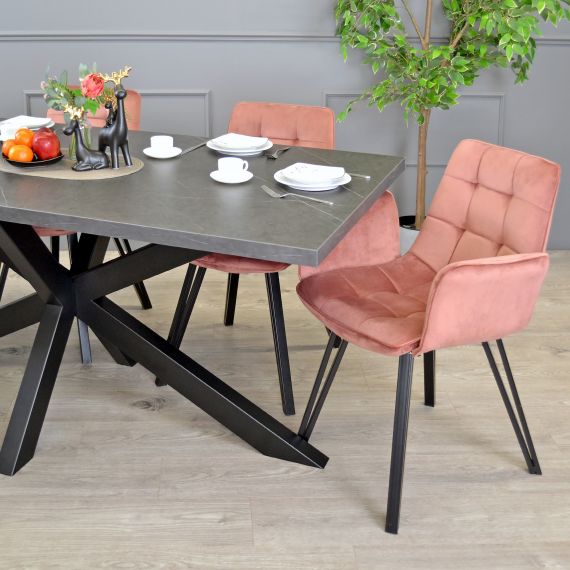 MASĂ VESTA MARMURĂ NEAGRĂ 180X90