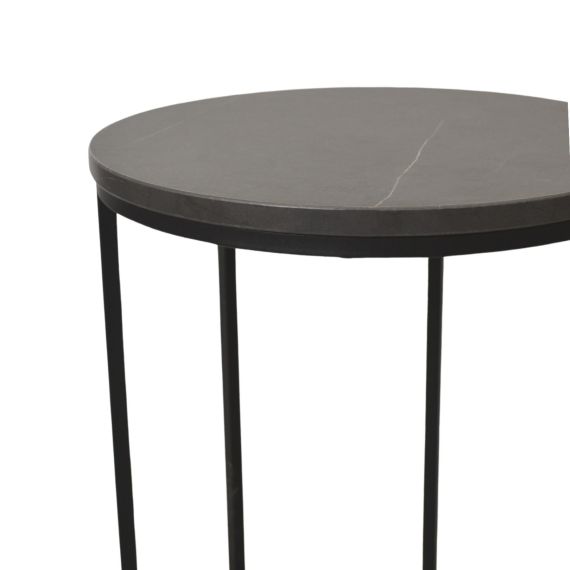 MĂSUȚĂ NOTEBOOK RONDO BLACK MARMURA NEGRU