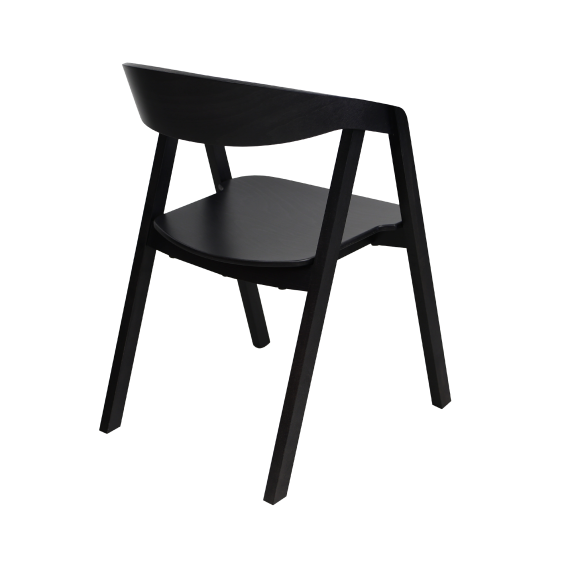 SCAUN GURU BLACK+BLACK LEG