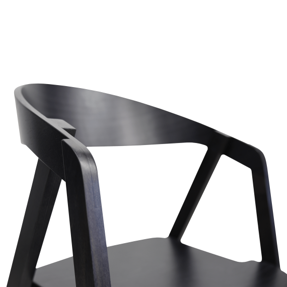 SCAUN GURU BLACK+BLACK LEG