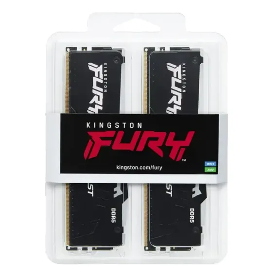 MEMORIE RAM KINGSTON FURY BEAST RGB, DDR5 SDRAM, 6000 MHZ, 64GB, KF560C30BBEAK2-64