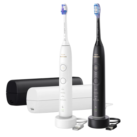 ЭЛЕКТРИЧЕСКАЯ ЗВУКОВАЯ ЗУБНАЯ ЩЕТКА ДЛЯ ВЗРОСЛЫХ PHILIPS HX7429/02 БЕЛЫЙ | ЧЁРНЫЙ