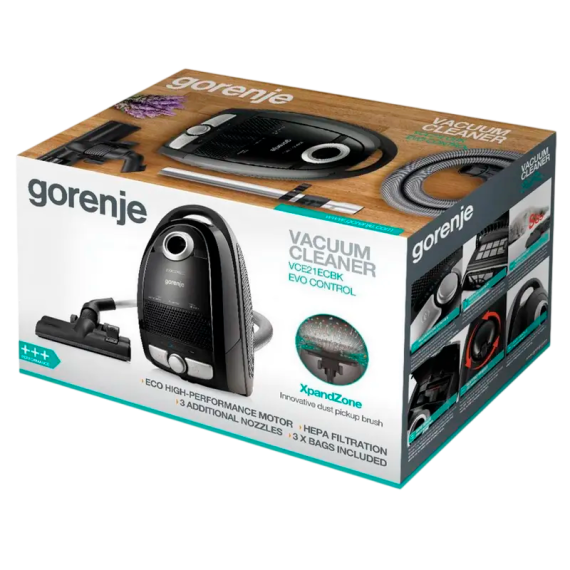 ПЫЛЕСОС GORENJE VCE21ECBK ЧЕРНЫЙ