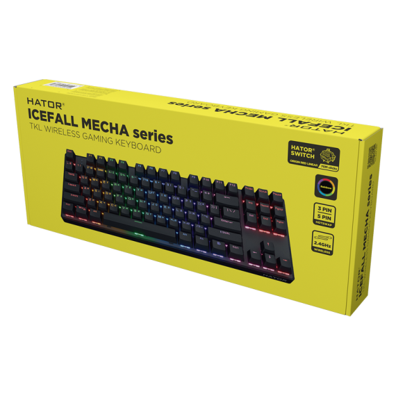 TASTATURĂ HATOR ICEFALL MECHA TKL MECANIC NEGRU