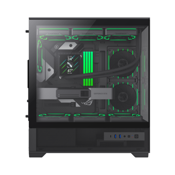 КОМПЬЮТЕРНЫЙ КОРПУС GAMEMAX VISTA 2 AB MIDI-TOWER ЧЕРНЫЙ