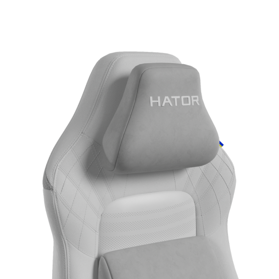 SCAUN GAMING HATOR DARKSIDE 3L PRO PU PIELE ALB
